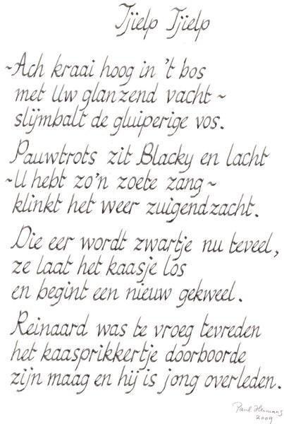 De vos en de raaf gedicht