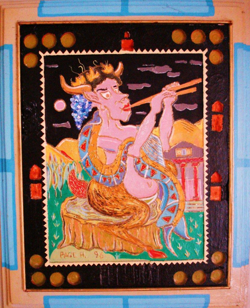 A Greek odyssey : Pan ( Plaster, bas-relief )