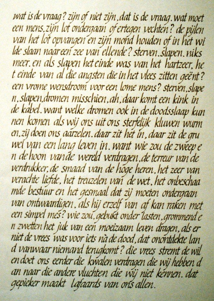 Zijn of niet zijn ( To be or not to be )